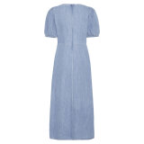 Pulz Jeans ( Dame )  - PULZ - PZMALIA HALF SLEEVE DRESS | KJOLE LIGHT BLUE DENIM