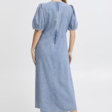 Pulz Jeans ( Dame )  - PULZ - PZMALIA HALF SLEEVE DRESS | KJOLE LIGHT BLUE DENIM