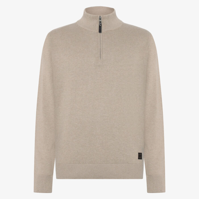 Signal - Signal - Klaus 1/2 zip | Strik Straw Beige Melange