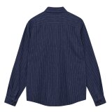 Mos Mosh Gallery - Mos Mosh - Gibson stripe shirt | Hørskjorte Navy Stripe