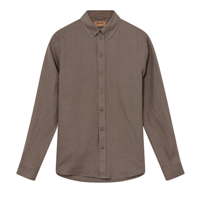 Mos Mosh Gallery - Mos Mosh - Theo linen shirt | Hørskjorte Chocolate Chip