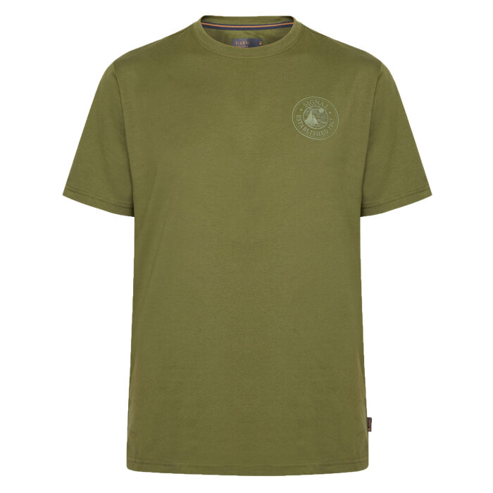 Signal - Signal - Oliver chest print tee | T-shirt Cypress Green