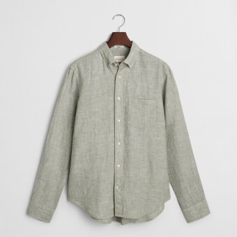 Gant - Gant - Linen shirt | Hørskjorte Kalamata Green