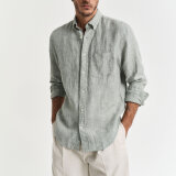 Gant - Gant - Linen shirt | Hørskjorte Kalamata Green