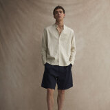 Solid - Solid - Allan linen china shirt | Skjorte Oatmeal