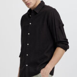 Solid - Solid - Enea Allan linen shirt | Hørskjorte True Black