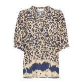 Pulz Jeans ( Dame )  - PULZ - PZGLORIA 1/2 ST. BLOUSE | SKJORTE BROWN ANIMAL