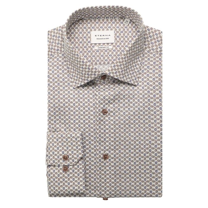 Eterna - Eterna - 4502 E17K 25 | Comfort Fit Skjorte Sand Brown