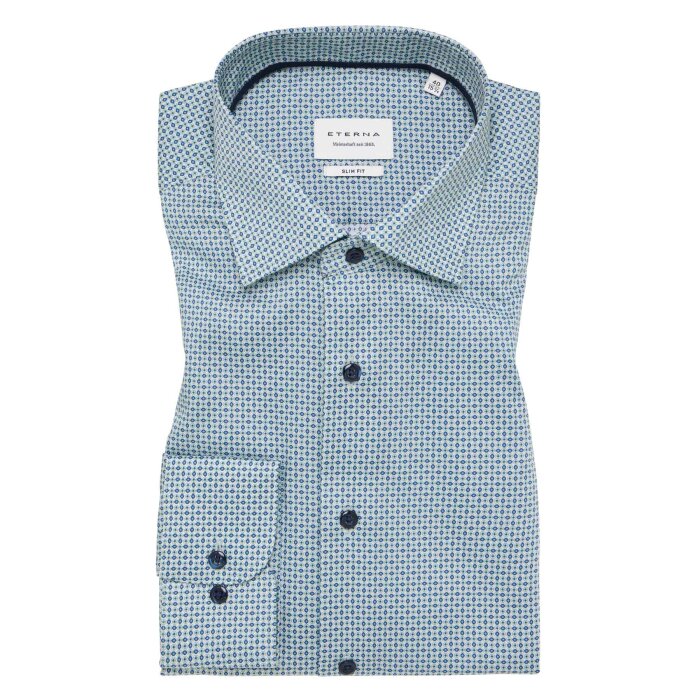 Eterna - Eterna - 4222 X18K 40 | Modern Fit Skjorte Green